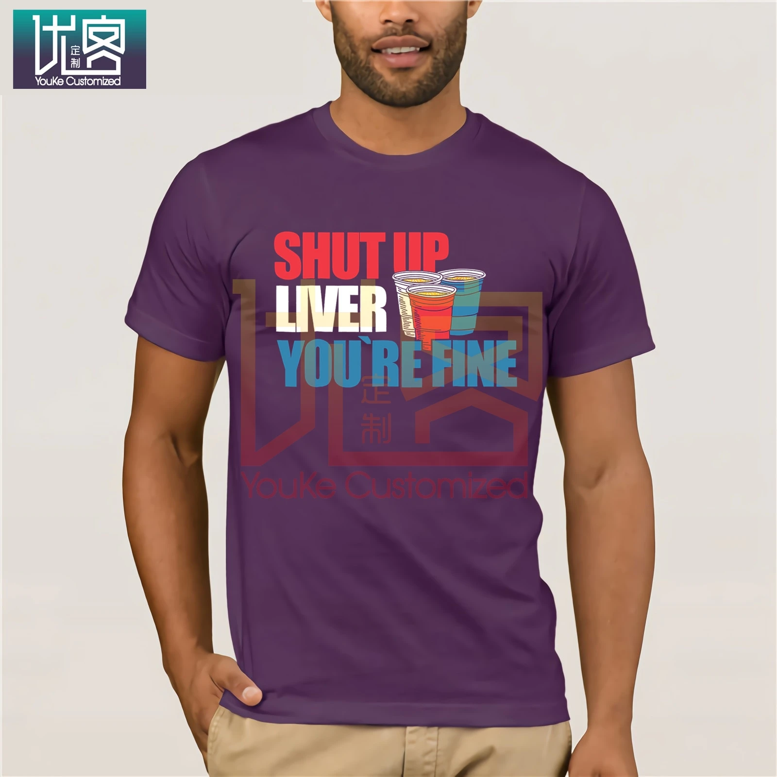 Забавная футболка с надписью ShuT Up Liver You Are Fine Beer Drinker мужские футболки Harajuku Одежда