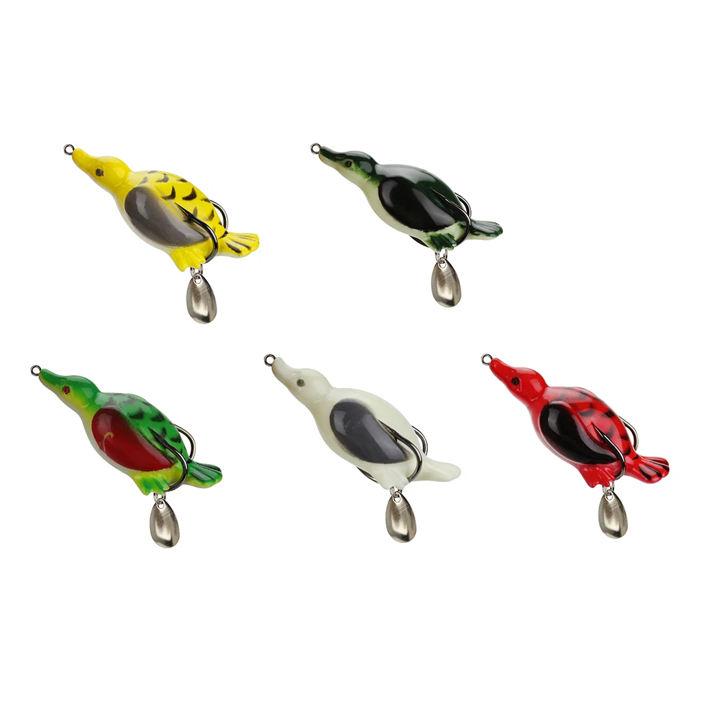 

Topwater 3D приманка для рыбной ловли в виде утки, перекатные приманки, приманки без оправы, приманки с блестками, 11 г