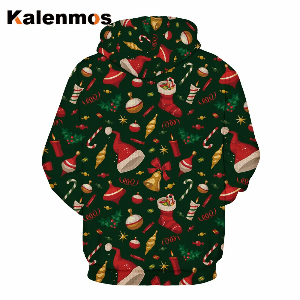 Унисекс пара рождественских толстовок для женщин и мужчин свитшоты принт