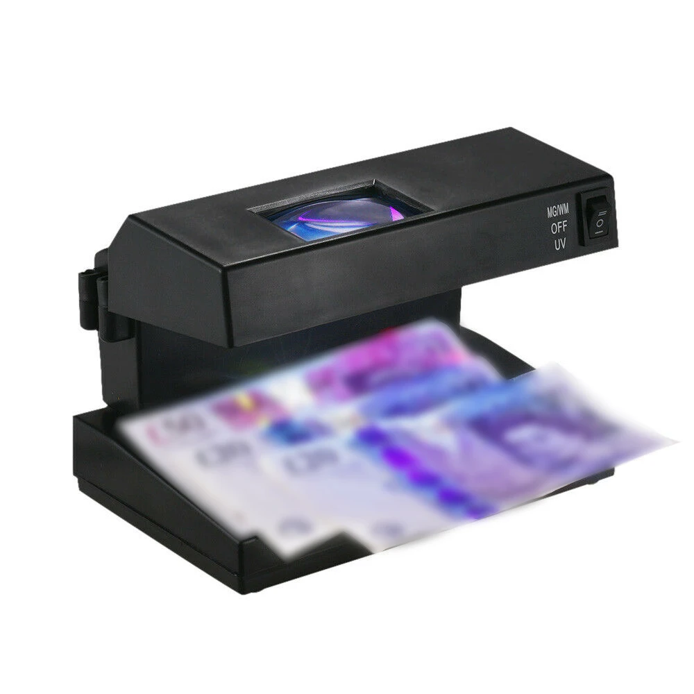 

EU Plug 9W UV Light Money Detector Checker Practical Counterfeit Banknotes Bill Currency Fake Detector Checker ON/OFF Switch