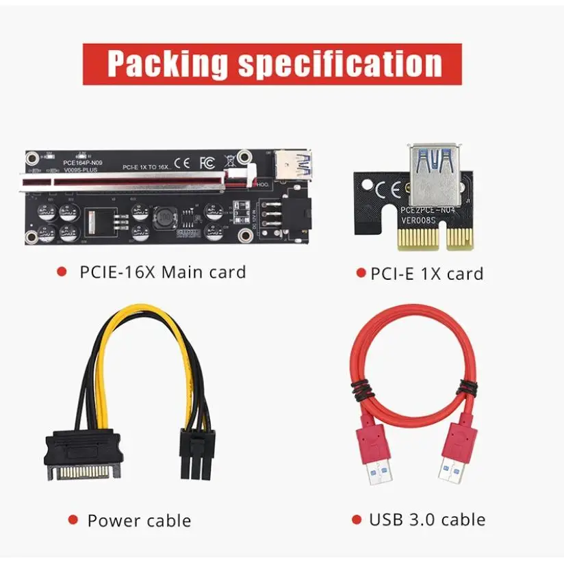 PCI-E Райзер-карта Ver 009s plus 60 см USB 3 0 кабель Ver009s PCI Express 1X до 16X удлинитель PCIe адаптер