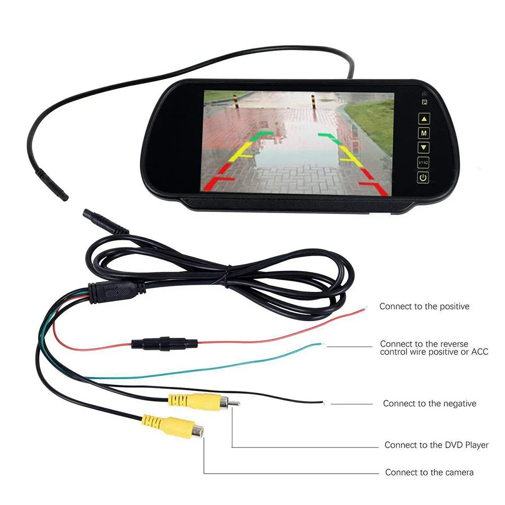 AOSHIKE 7 дюймов TFT LCD Система дисплей комплект автомобильный монитор заднего вида