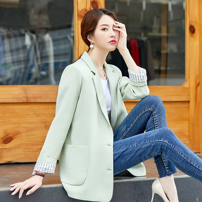 Женская одежда повседневный маленький костюм куртка осенне-зимняя Корейская с