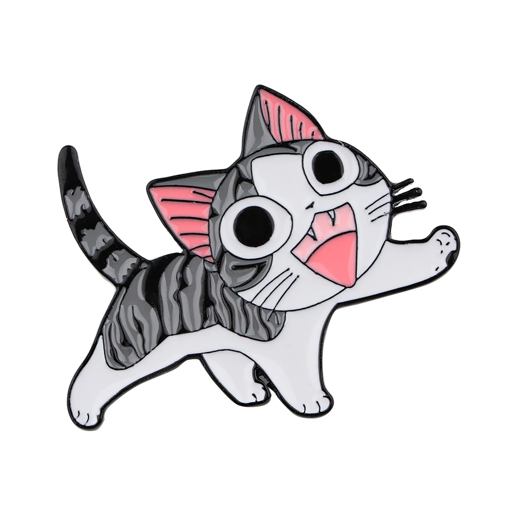 

K3573 Kawaii Cat Enamel Pins Cute Backpack Bag Brooches Lapel Badges Cartoon Animal Jewelry Gift for Kids Friends