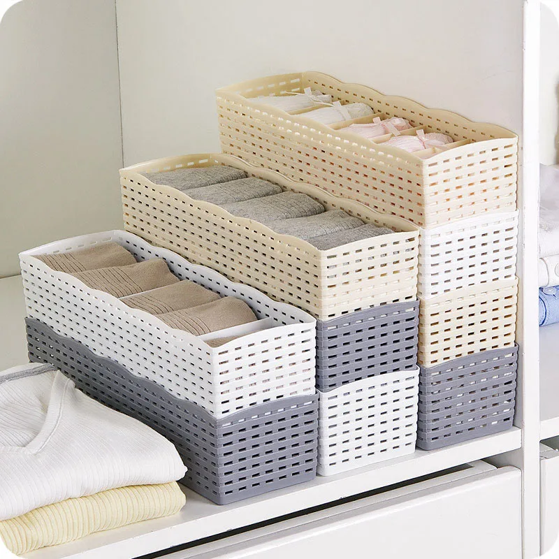 5 сеток корзина для хранения шкаф Органайзер женщин и мужчин коробка носков