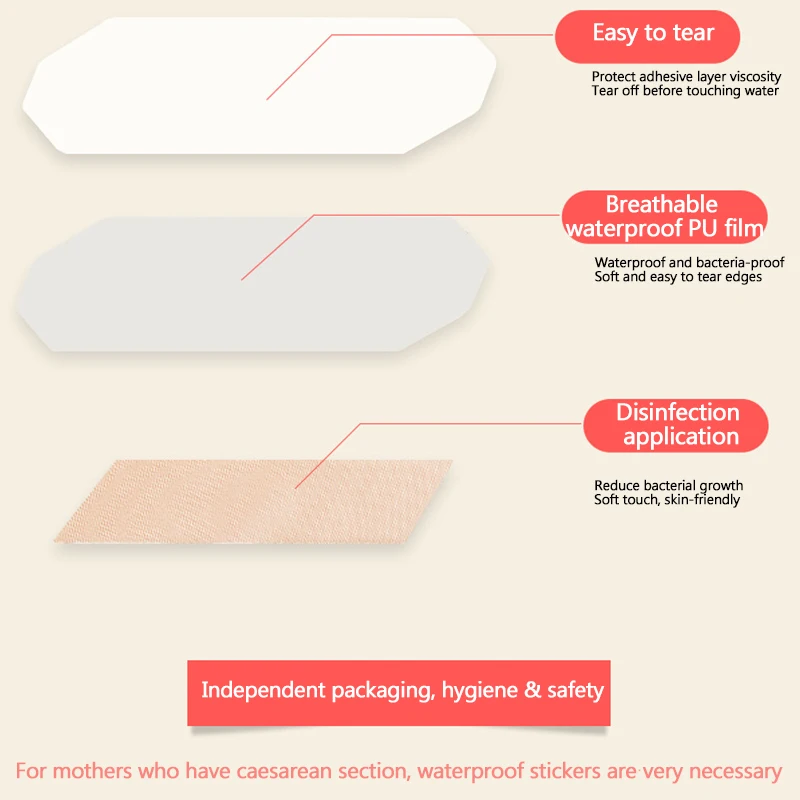 Защитная Наклейка для лечения цезареза водонепроницаемая наклейка