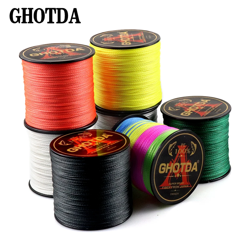 2PCS GHOTDA Brand 300M PE Braided Fishing Line 4 Strand 10-80LB Multifilament for Carp Wire All | Спорт и развлечения