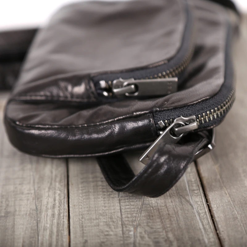 

Mini Messenger Bag Men Genuine Leather Women Sling Crossbody Shoulder Bags Soft Sheepskin Phone Bag Zipper Small Handbag Purses