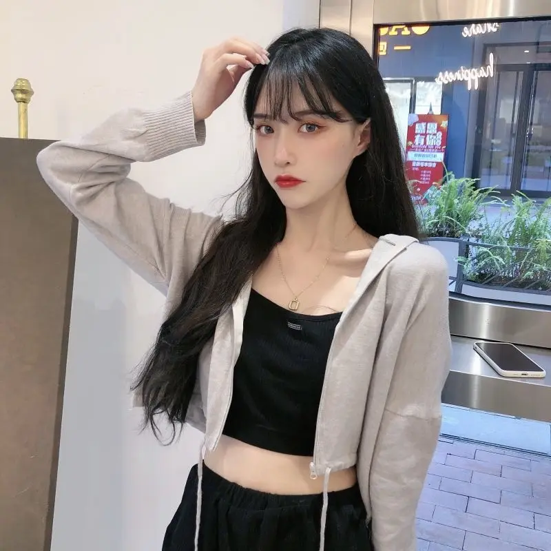 Женские свитера кардиган зимний свитер пальто короткий вязаный с открытым