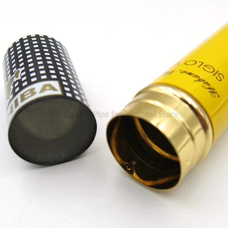 COHIBA гаджет портативный алюминиевый дорожный одиночный футляр для сигарет