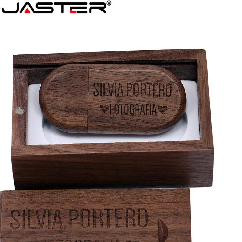 JASTER (более 1 шт. бесплатный логотип) клен деревянный USB + коробка флэш накопитель 4