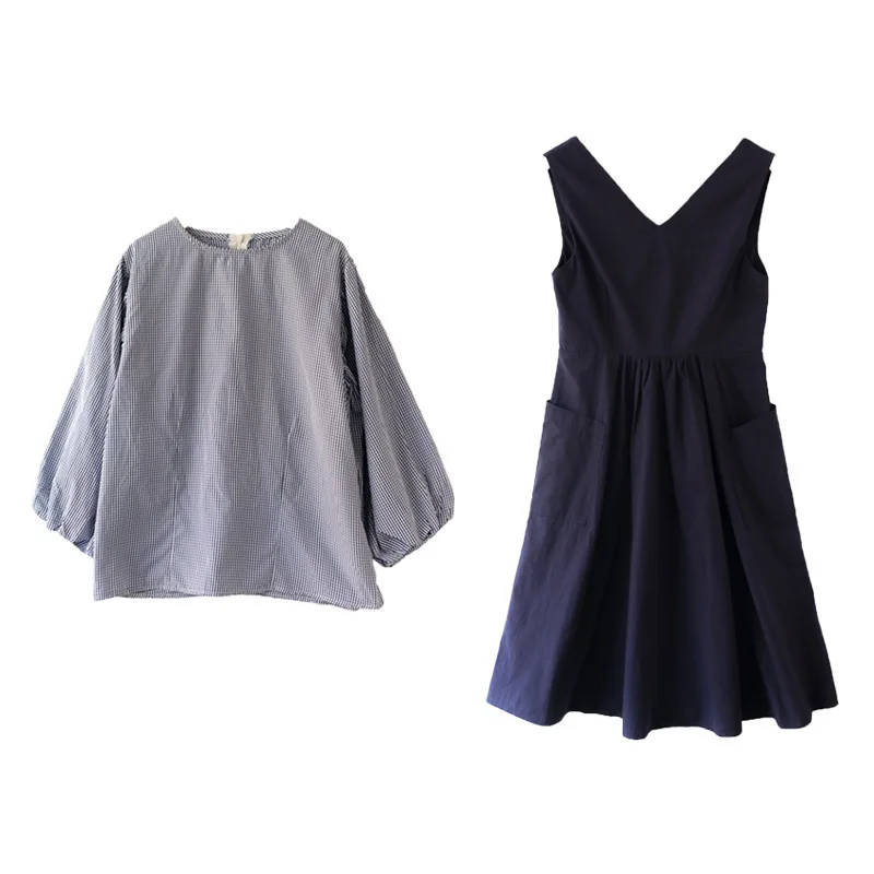 

Girls 10-12 Years Clothing Autumn 2021 Plaid Shirt Long Vest Dress 2pcs Kids Clothing Long Sleeve Girl Sets Cotton Teens Outfits