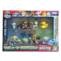 tomy pokemon anime the sky warrior 8 in 1 giratina piplup shaymin magnezone set with scene figure christmas present model toys