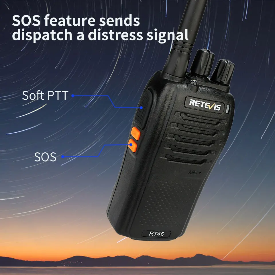 Пара RETEVIS RT46 Walkie Talkie PMR радио PMR446/FRS Портативное двухстороннее радио VOX Micro-usb зарядка Li-Ion(или AA) батарея