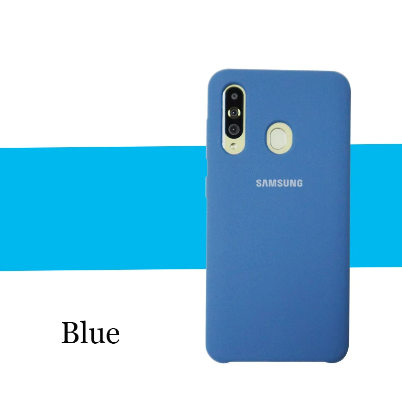 Blue Чехол для samsung Galaxy A10 A30 A40 A50 A60 A70 A8S, жидкий силиконовый чехол, шелковистый мягкий на ощупь защитный чехол для задней панели - Цвет: Blue