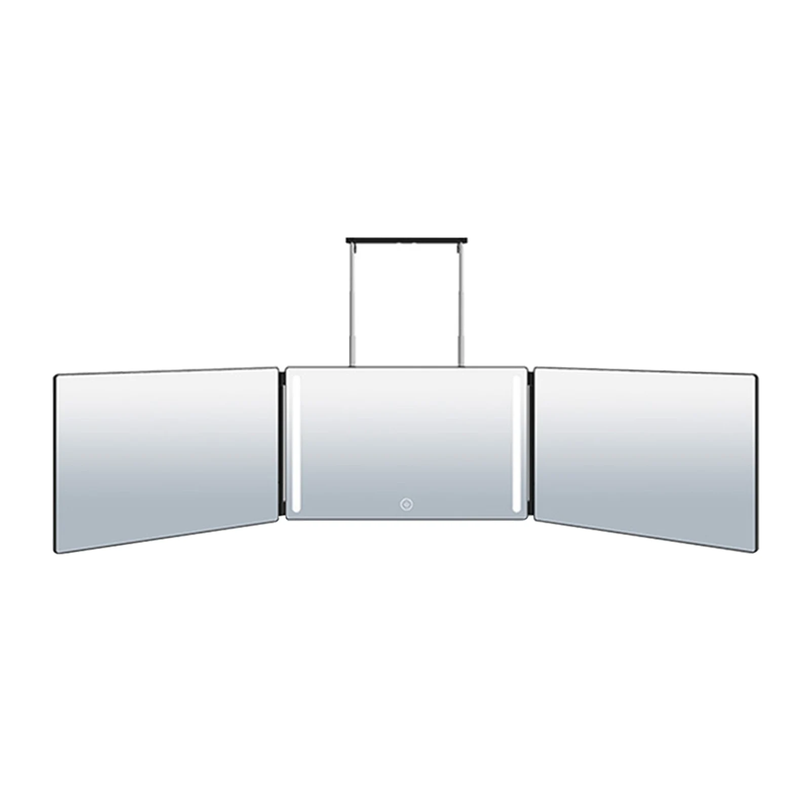 

Складной Домашний Декор «сделай сам», Стайлинг, дверные подвесные аксессуары, портативный ABS 3-сторонний светодиодный макияж, зеркало с USB-за...