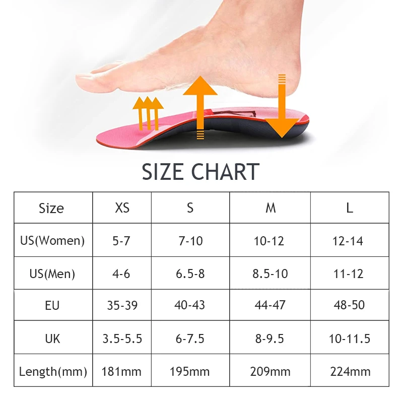 

3/4 Length Orthopedic Insole, Fasciitis Insole, Flat Foot Insert, 3cm High