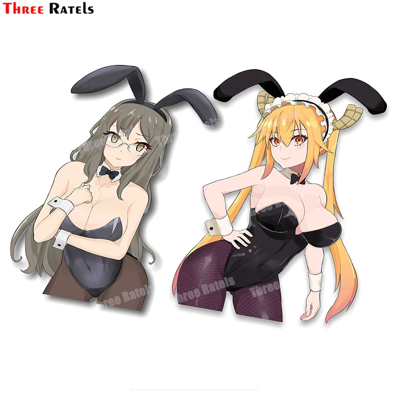 

3D аниме наклейки Three Ratels B797 для Futaba Rio Bunny Ver, автомобильные аксессуары, автомобильные наклейки, виниловый материал, водонепроницаемые защищенные