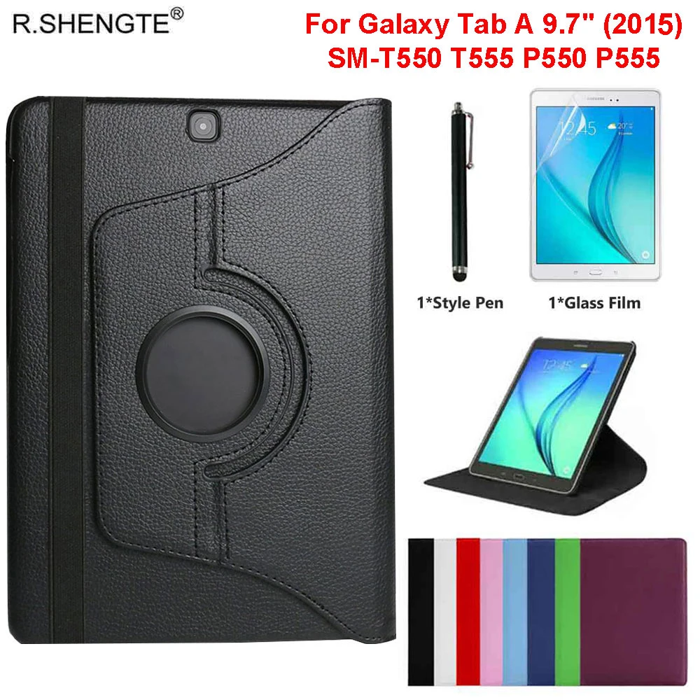 Вращающийся на 360 градусов чехол для планшета Samsung Galaxy Tab A 9 7 2015 дюйма флип