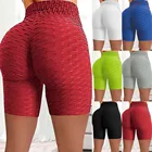 Женские шорты для йоги с высокой талией, бесшовные эластичные спортивные шорты с эффектом пуш-ап, одежда для бега, фитнеса, леггинсы для женщин, 2021