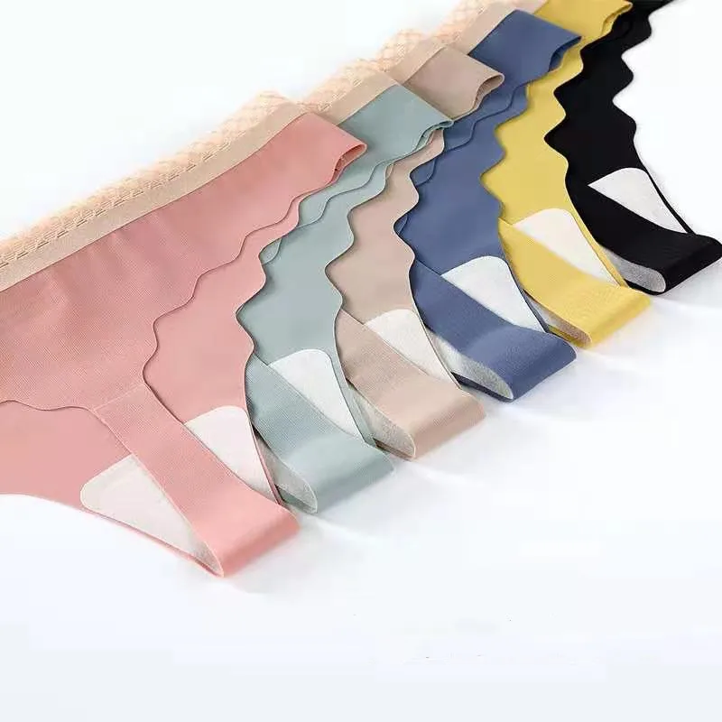 

Fashion Sexy Silk Panties for Women Comfortable Seamless G-String Briefs Female Solid Color Underpants Intimates