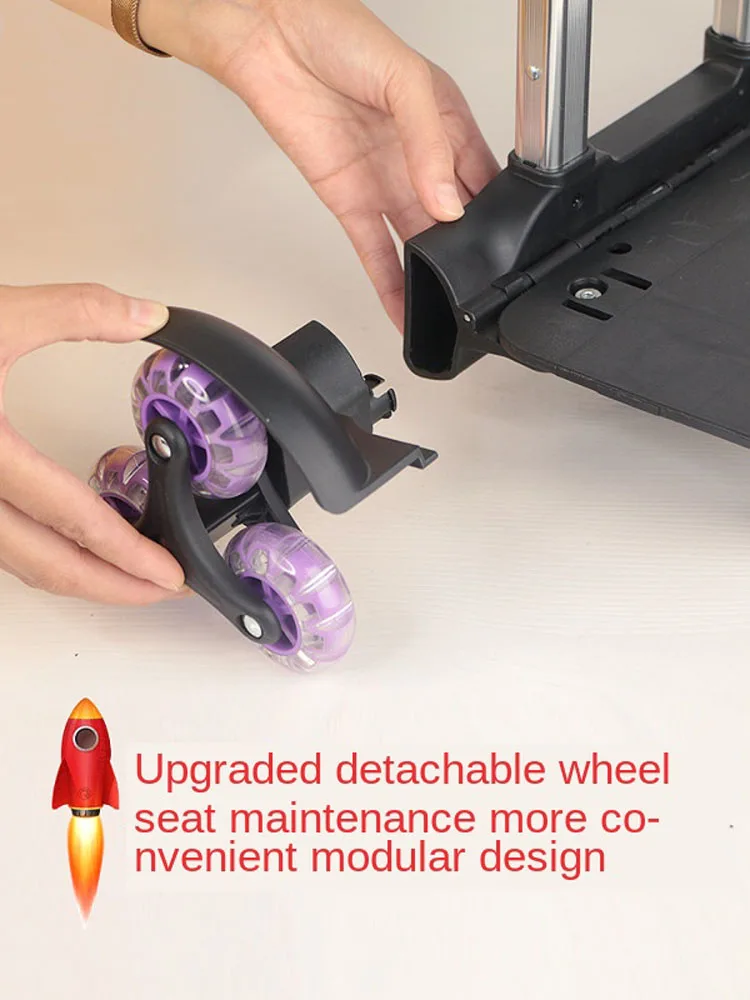 B LIFE Портативный Складная ручная тележка Dolly для школьный портфель складная сумка