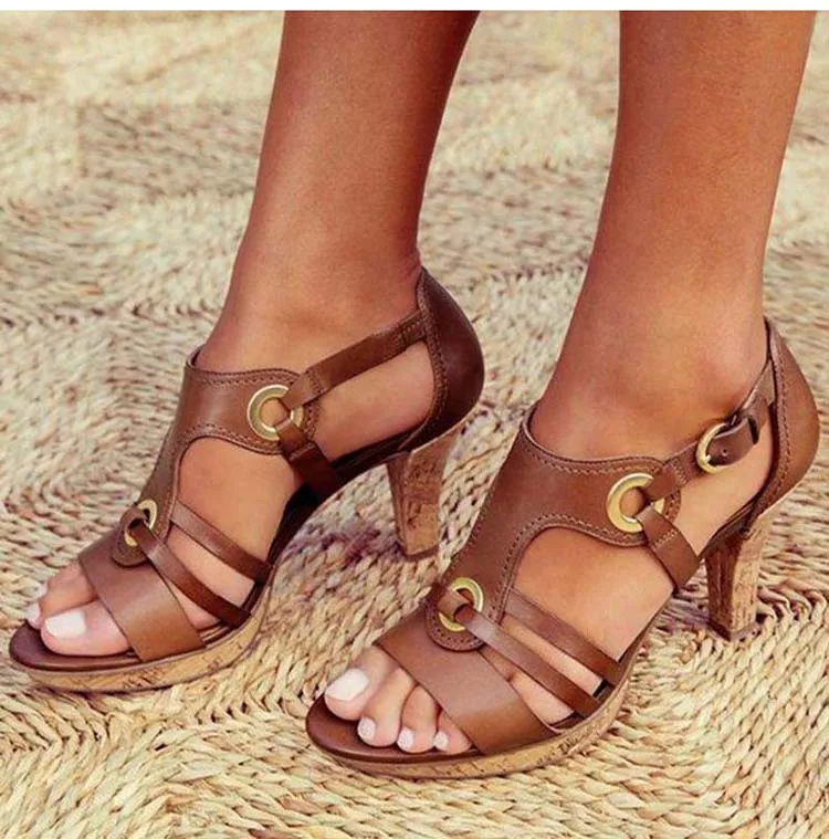 

Women's Sandals Summer Roman Woman Shoes High Heel Retro Bohemia Shoes Female Comfortable 2021 Sandals Ladies Casual Footwear