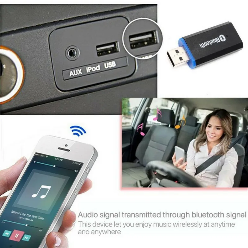 Hot New USB Bluetooth 5.0 Receiver 3.5mm Port Wireless Adapter For TV PC Headphone Speaker Black | Мобильные телефоны и