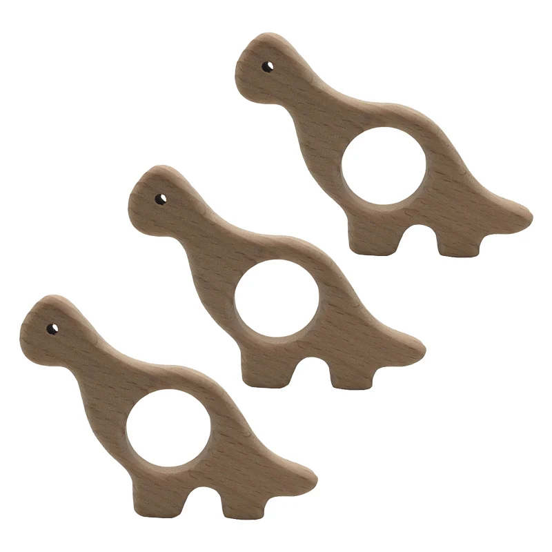 DIY динозавр Юрского периода форма ребенка деревянный Прорезыватель пищевого