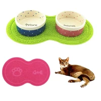 pet cat litter mat paw print feeding bowl placemat cat bed pads non slip waterproof litter trapper mats cat accessories