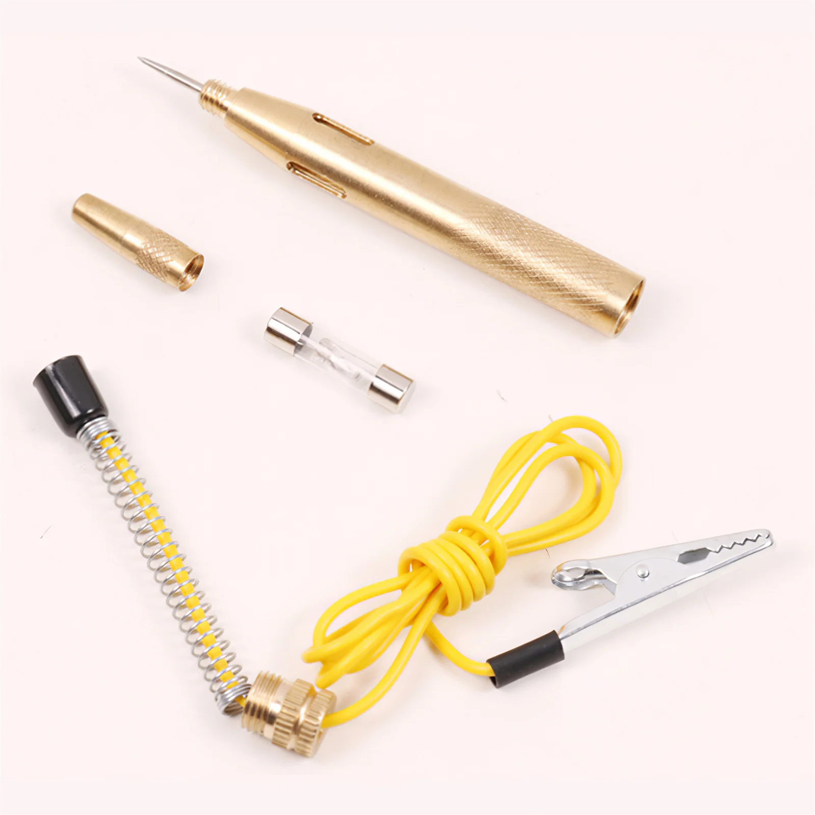 

Car And Motorcycle Pure Copper Test Pen, Automobile Durability Test Lamp Circuit Detection Electric Pen Stainless Steel Clip