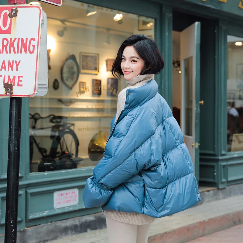Толстая зимняя женская куртка со стоячим воротником теплые куртки пальто для