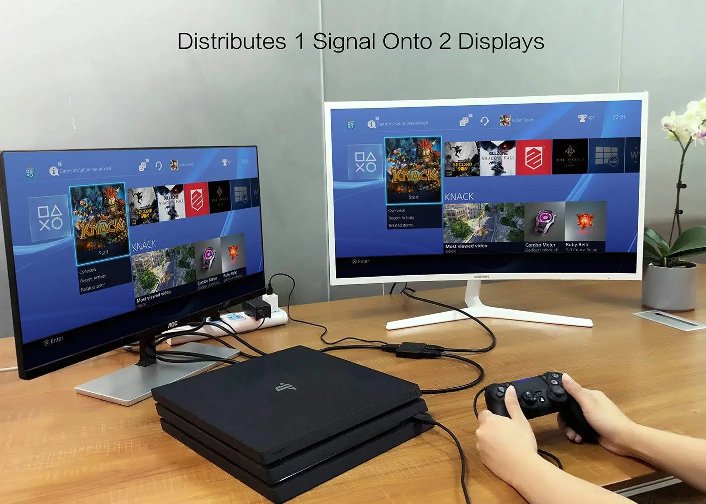 4K HDMI совместимый разделитель Full HD1080p видео переключатель 1x2 разделение 1 вход 2