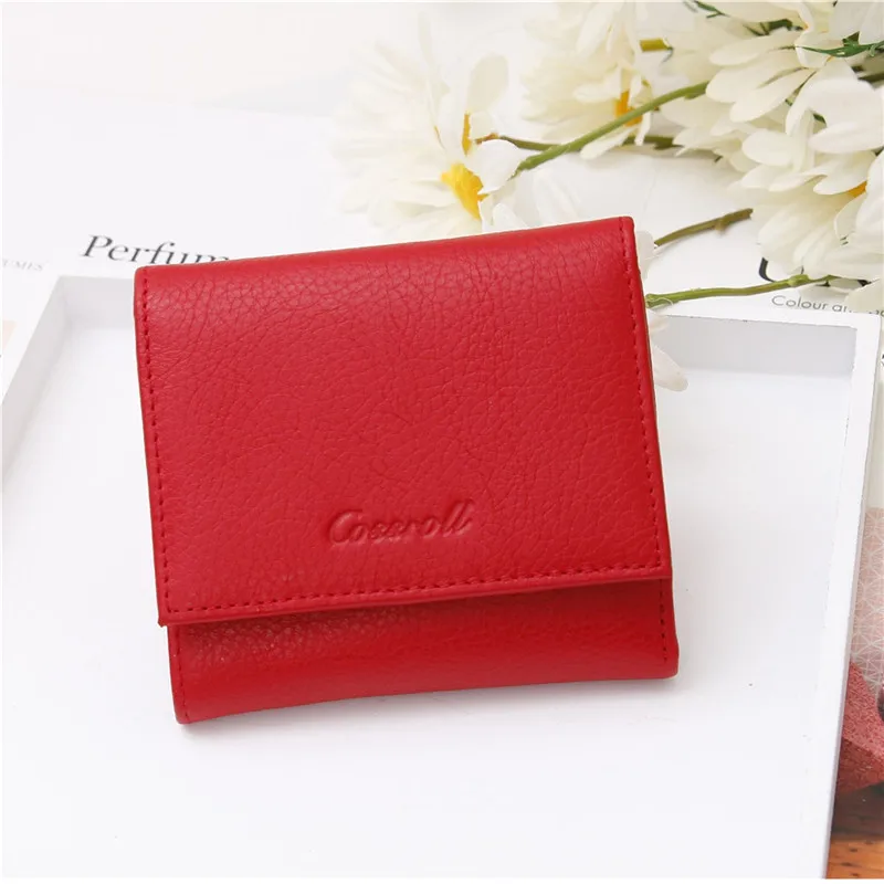 Женский кошелек из натуральной кожи короткий женский Мини женские кошельки