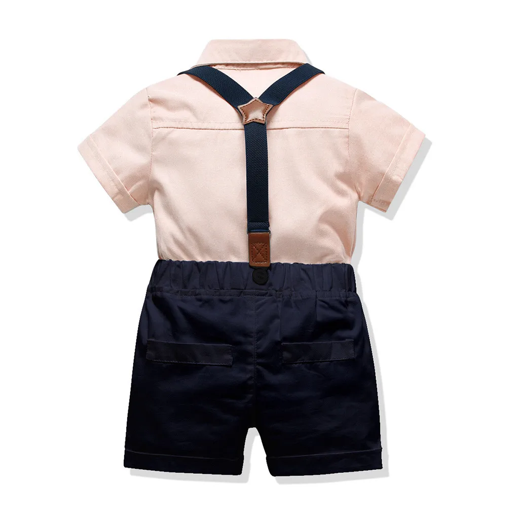 2019 Новое поступление джентльменская футболка с галстуком-бабочкой для маленьких