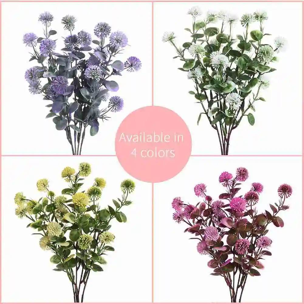 

Dandelion Ball Artificial Plants Bouquet For Home Decor Wedding Decoration Holding Simulated Flowers Road Lead Fake Plants