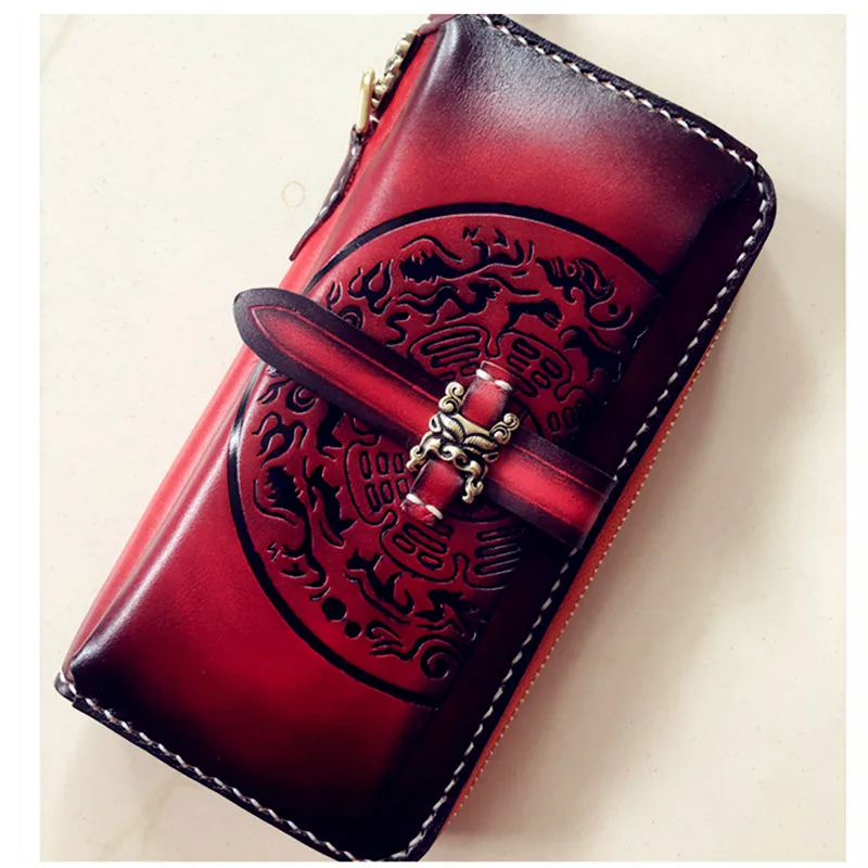 

Кошелек ручной работы, из чистой меди, с отделениями для карт