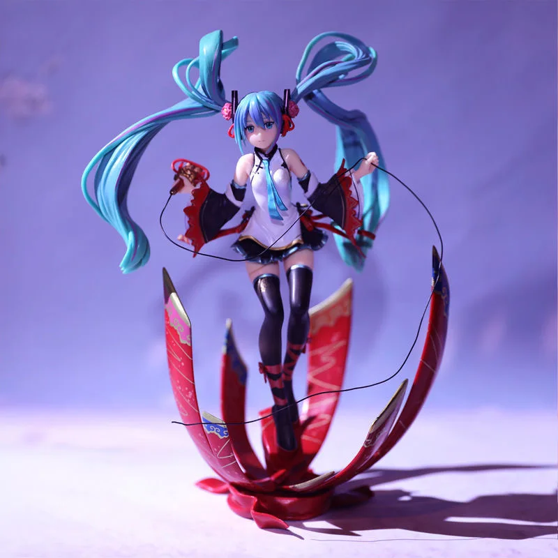 Аниме модель Hatsune Miku фигурки Куклы Вокальный концерт Чонсам Ver. Украшения из ПВХ