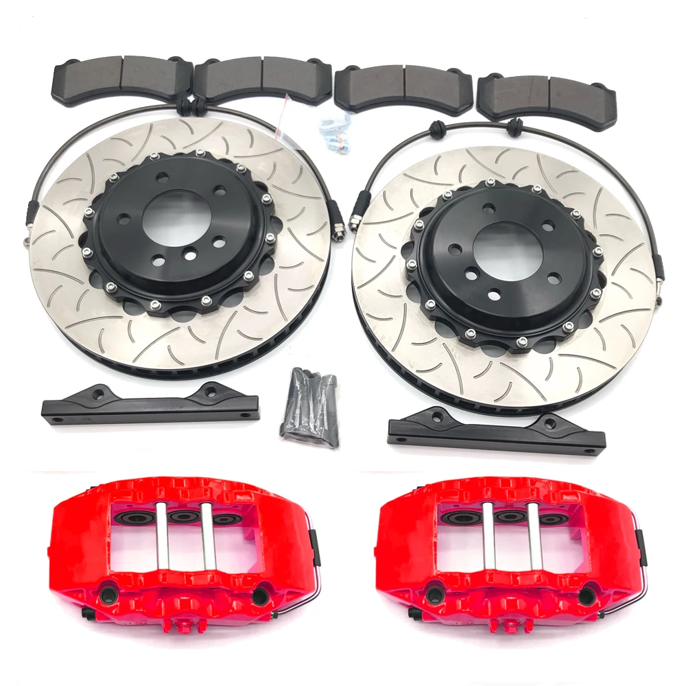 Jekit car brake kit red/yellow caliper with 355*32mm disc rotor set for Mercedes SL R230 front rim wheel 18'' | Автомобили и