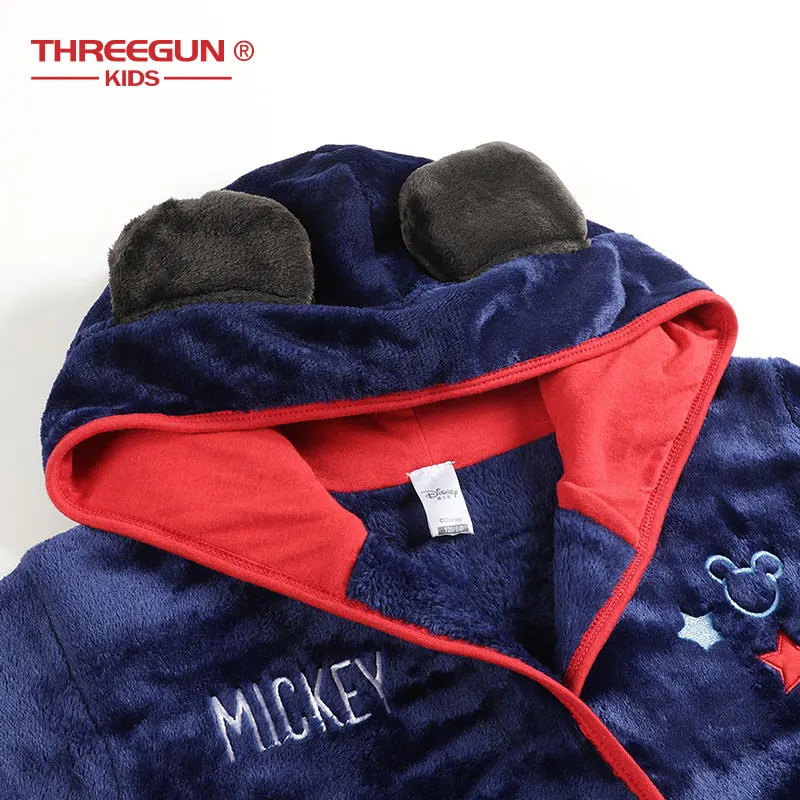 Детский фланелевый Халат THREEGUNKIDS x Disney домашняя одежда зимний теплый банный халат