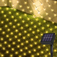 beiaidi solar powered led net mesh string light 1 1x1 1m 2x3m solar window curtain christmas party fairy light xmas tree garland