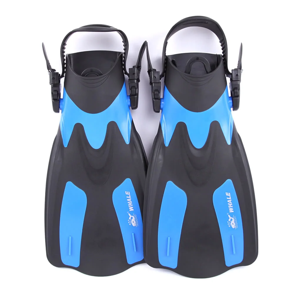 Adult Short Snorkeling Swim Fins Flippers with Adjustable Heel Water Sports