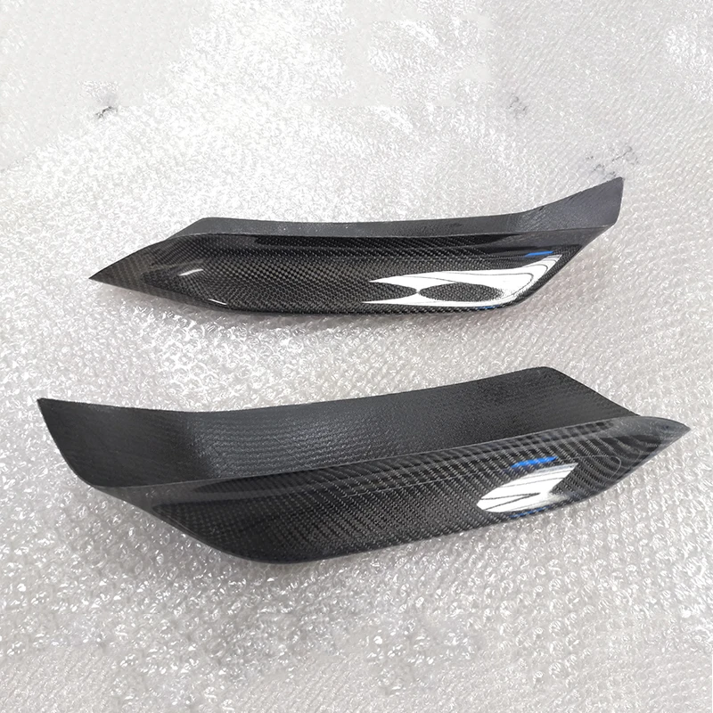 2 шт. диффузор для переднего бампера автомобиля из натурального углеродного