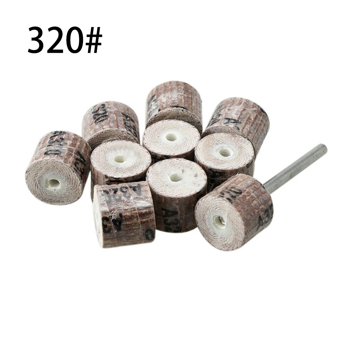 

10Pcs 12mm Sand Paper Polishing Bits Flap Wheel Sandpaper Sanding Disc Roller Abrasive Mops-Wheel For Rotary Tool 80-600 Grit