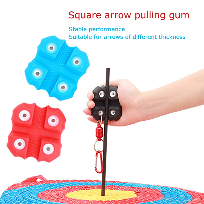 Square Arrow Pulling Rubber Bow And Arrow Archery Accessories Dual-use To Take The Arrow Silicone Arrow Pulling Material Arrows