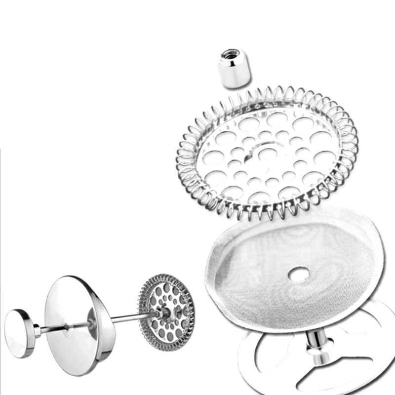 

5x/set Replacement French Press Filter Mesh Stainless Steel for High Quality Coffee Tea Maker 8cup/ 34oz/ 1000ml Machine