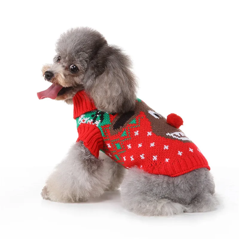 Одежда для домашних питомцев кошки собаки свитер на Рождество и Хэллоуин с