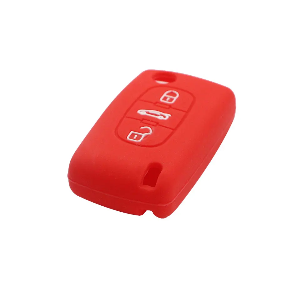 3 кнопки флип складной чехол для ключей автомобиля силиконовый Fob резиновая
