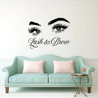 lash brow wall decal eyelash extension logo cosmetic beauty logo wall sticker beauty salon decor make up room wall decor c806