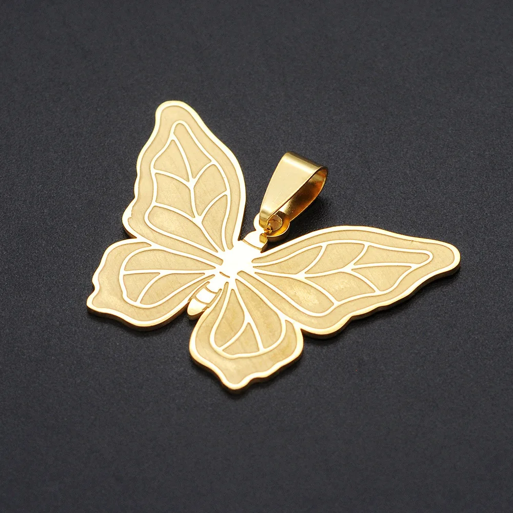 Semitree 3 шт. большой размер из нержавеющей стали бабочка Подвески в виде насекомых